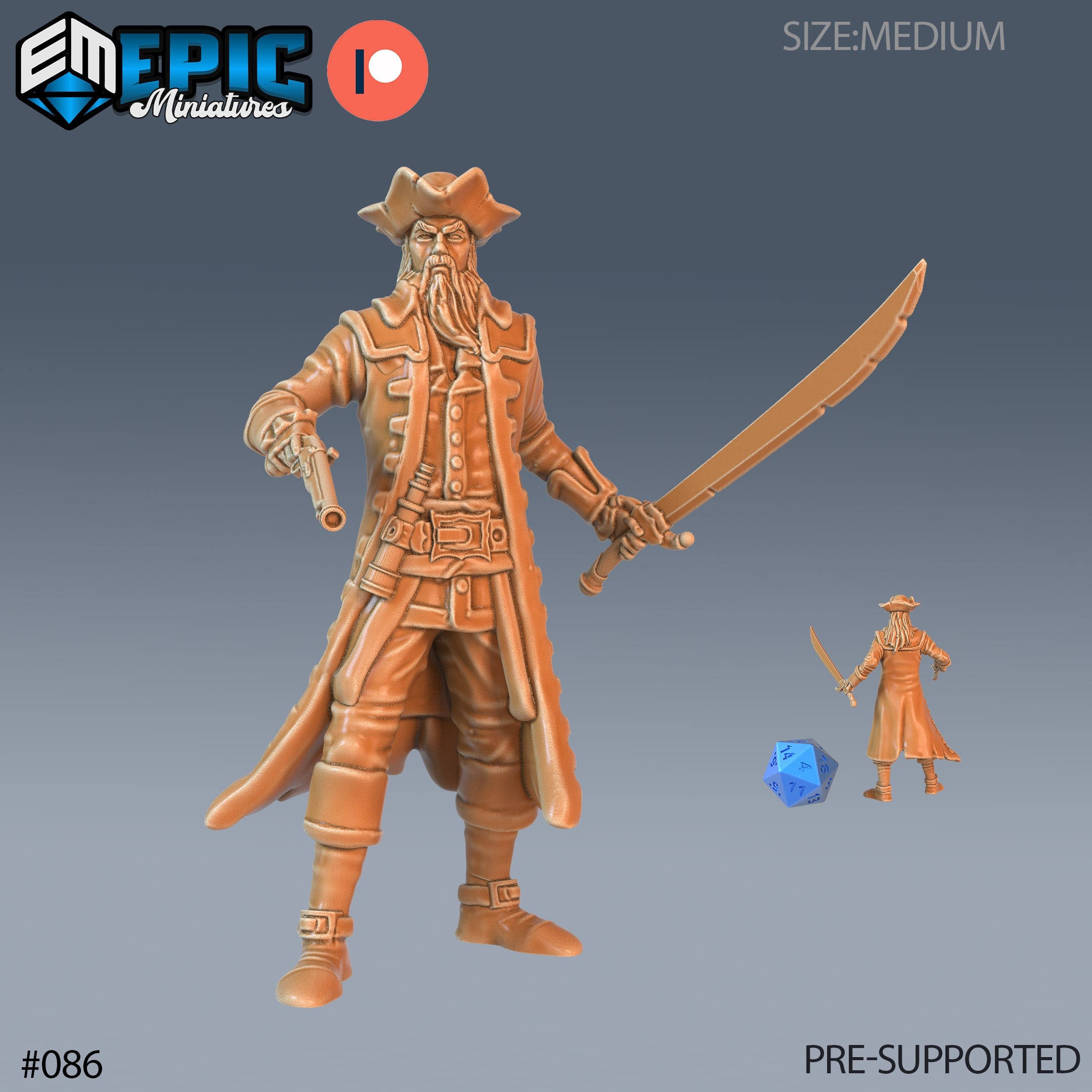 Pirate Captain Miniature Models