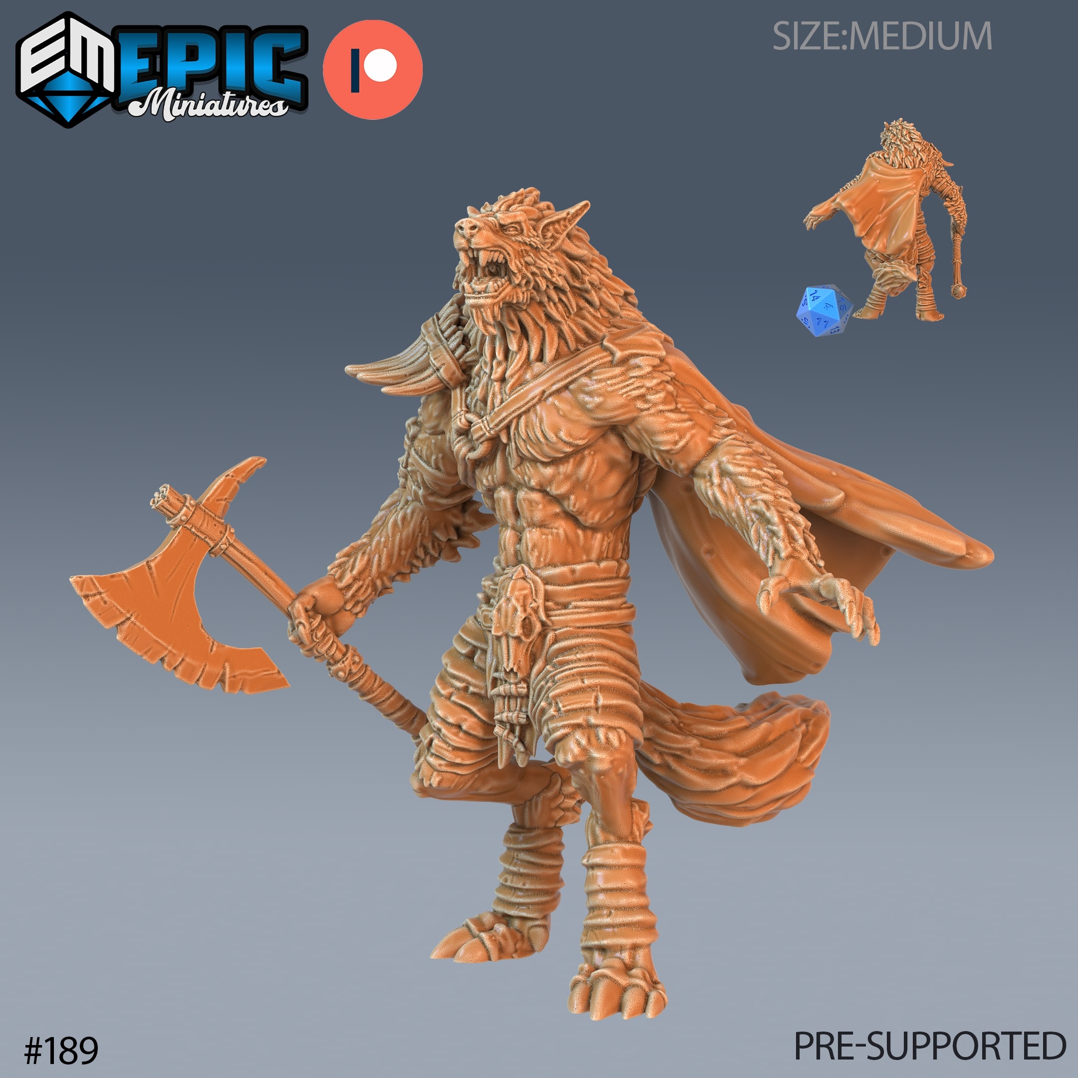 Werewolf Alpha Dnd Miniature Model