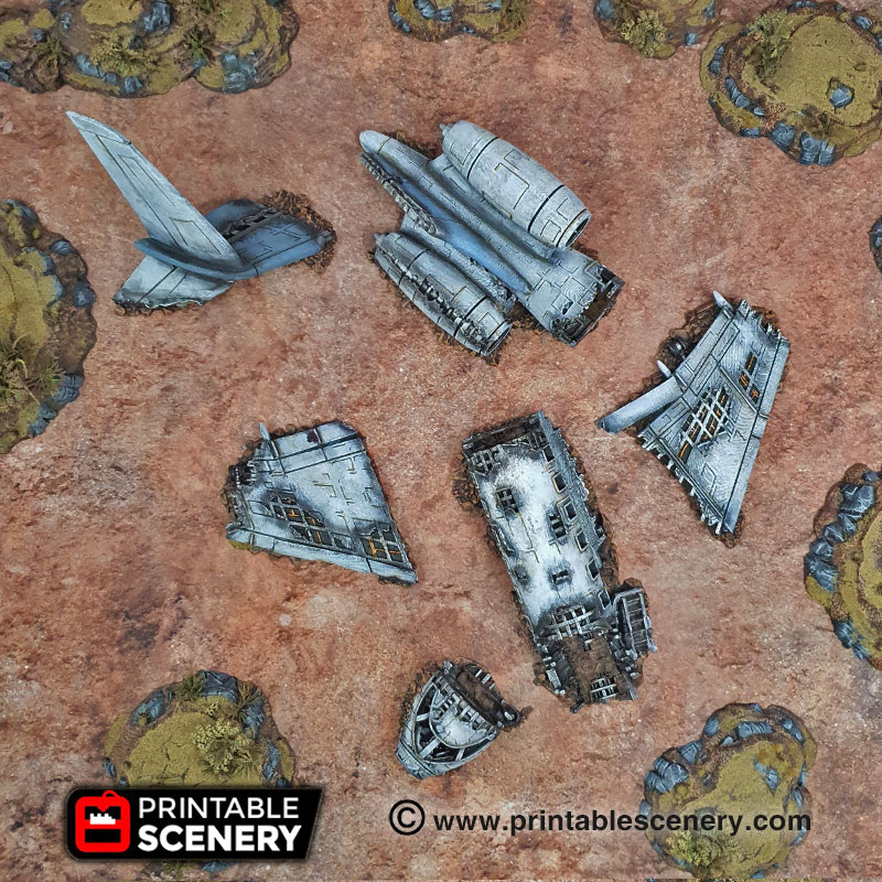 Crashed Aircraft Sci Fi Terrain