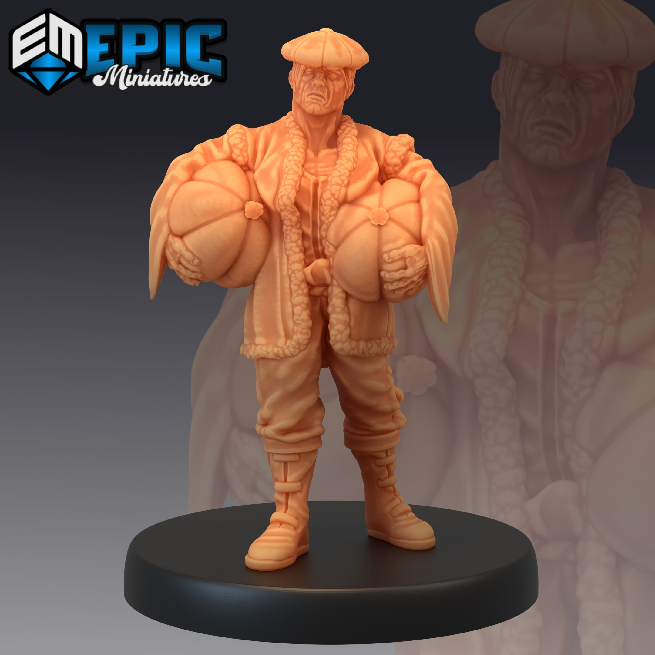 Human characters designed by epic miniatures