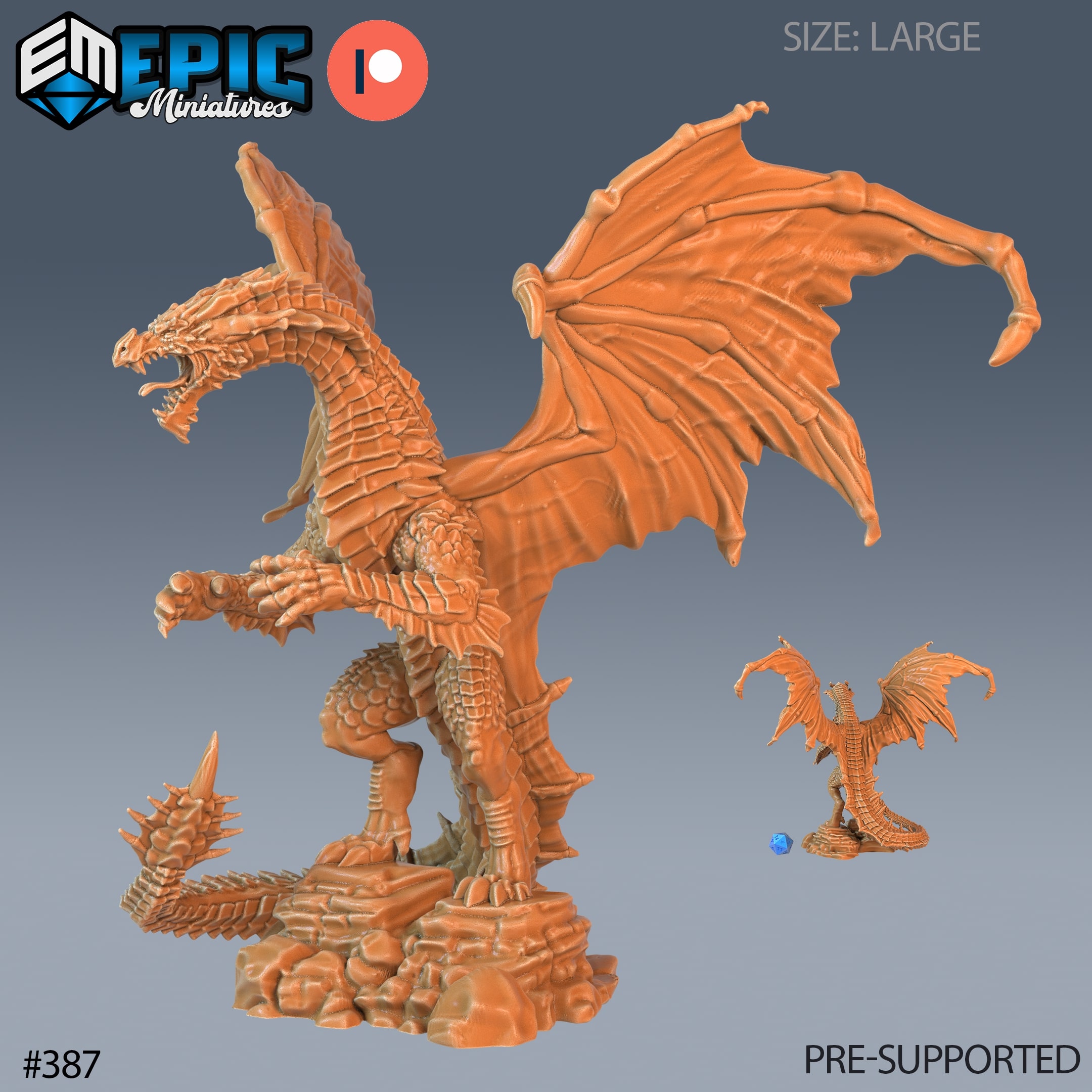Wargaming dragon designed by Epic Miniatures
