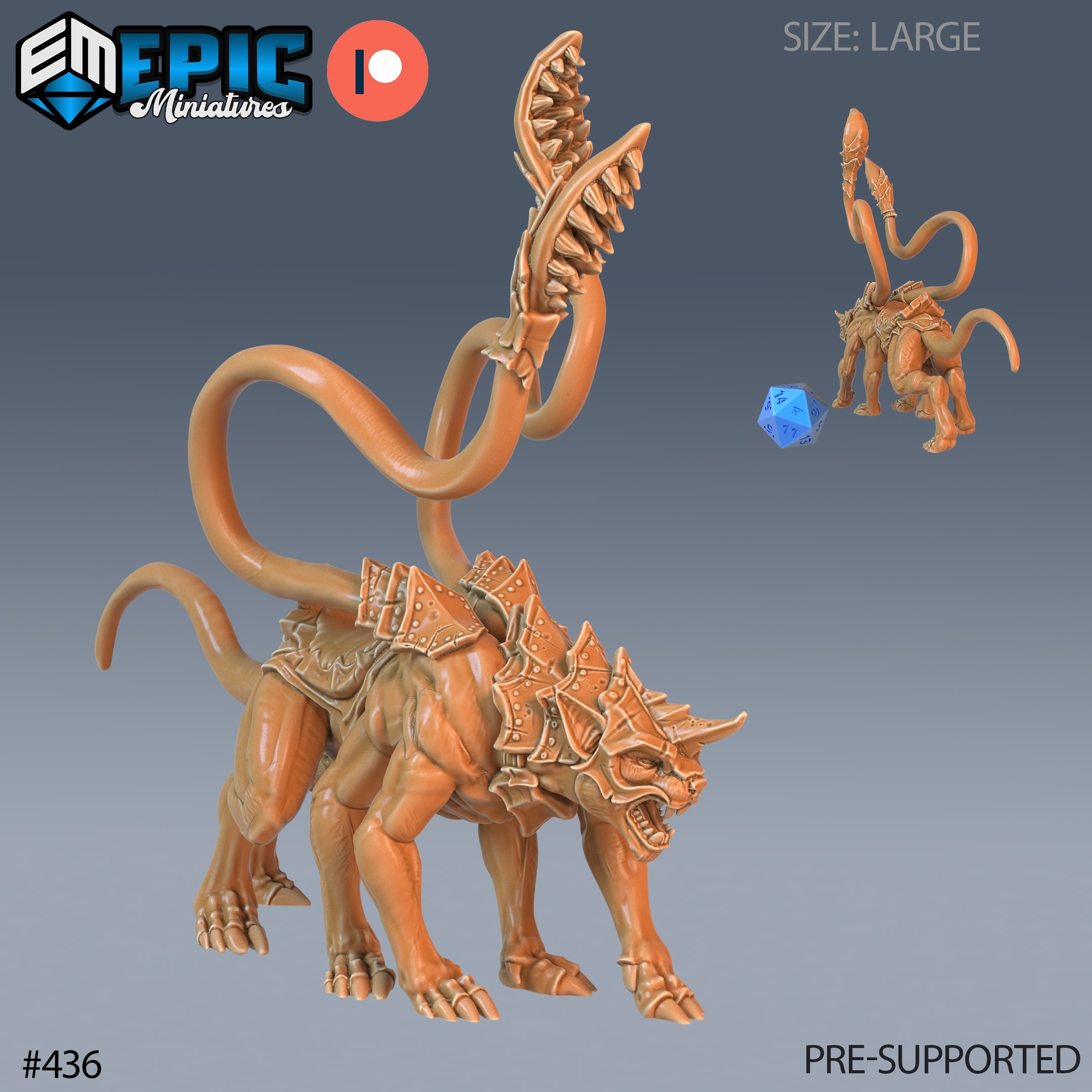 Cat like and puma like creature designed by Epic Miniatures