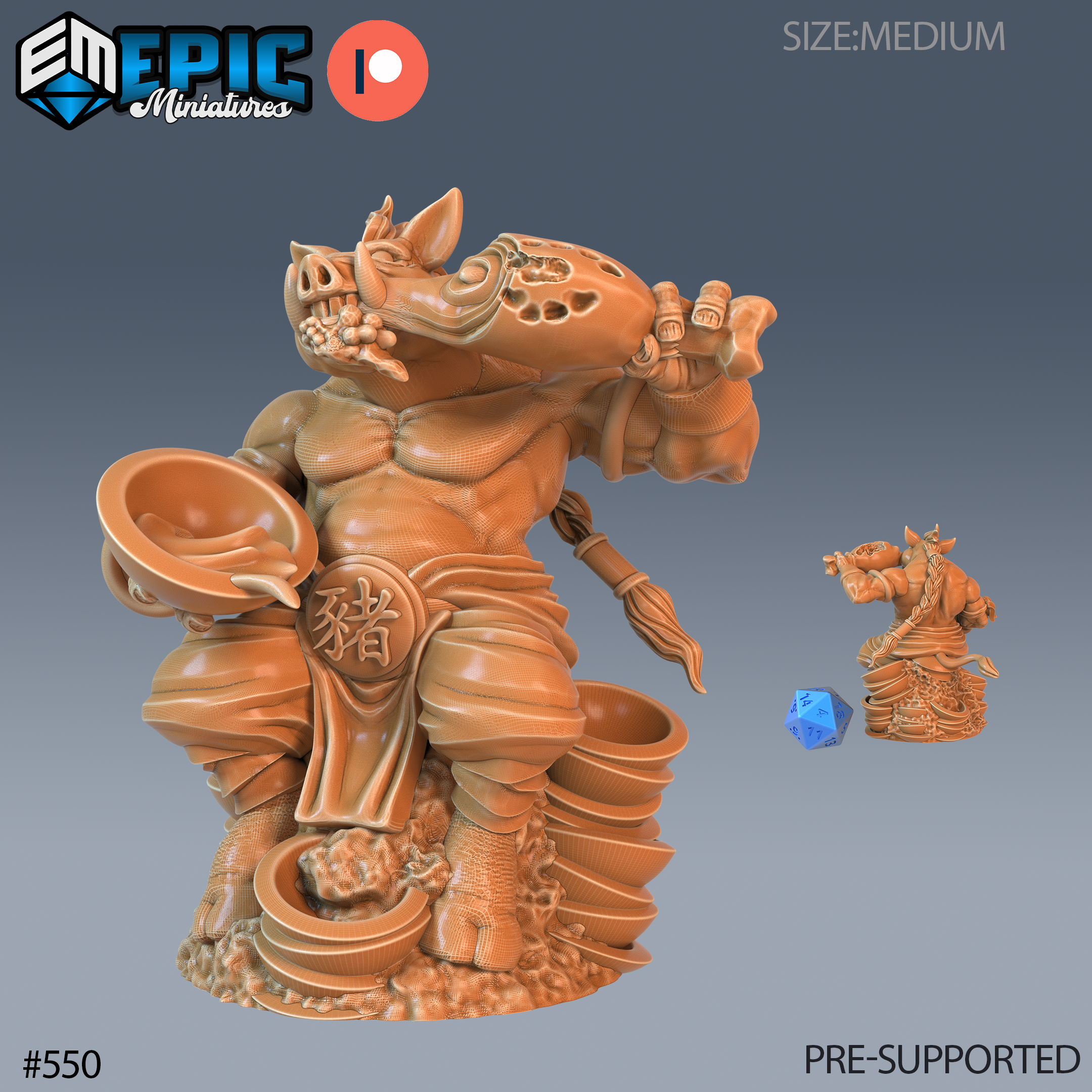 Pigsy Dungeons and Dragons Miniature