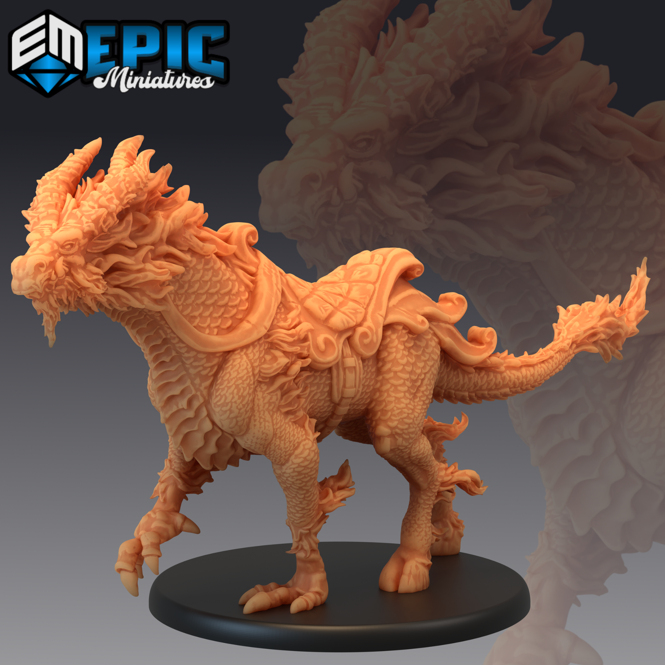 Wargaming Animal Creature and Dragon like skin in a body of horse