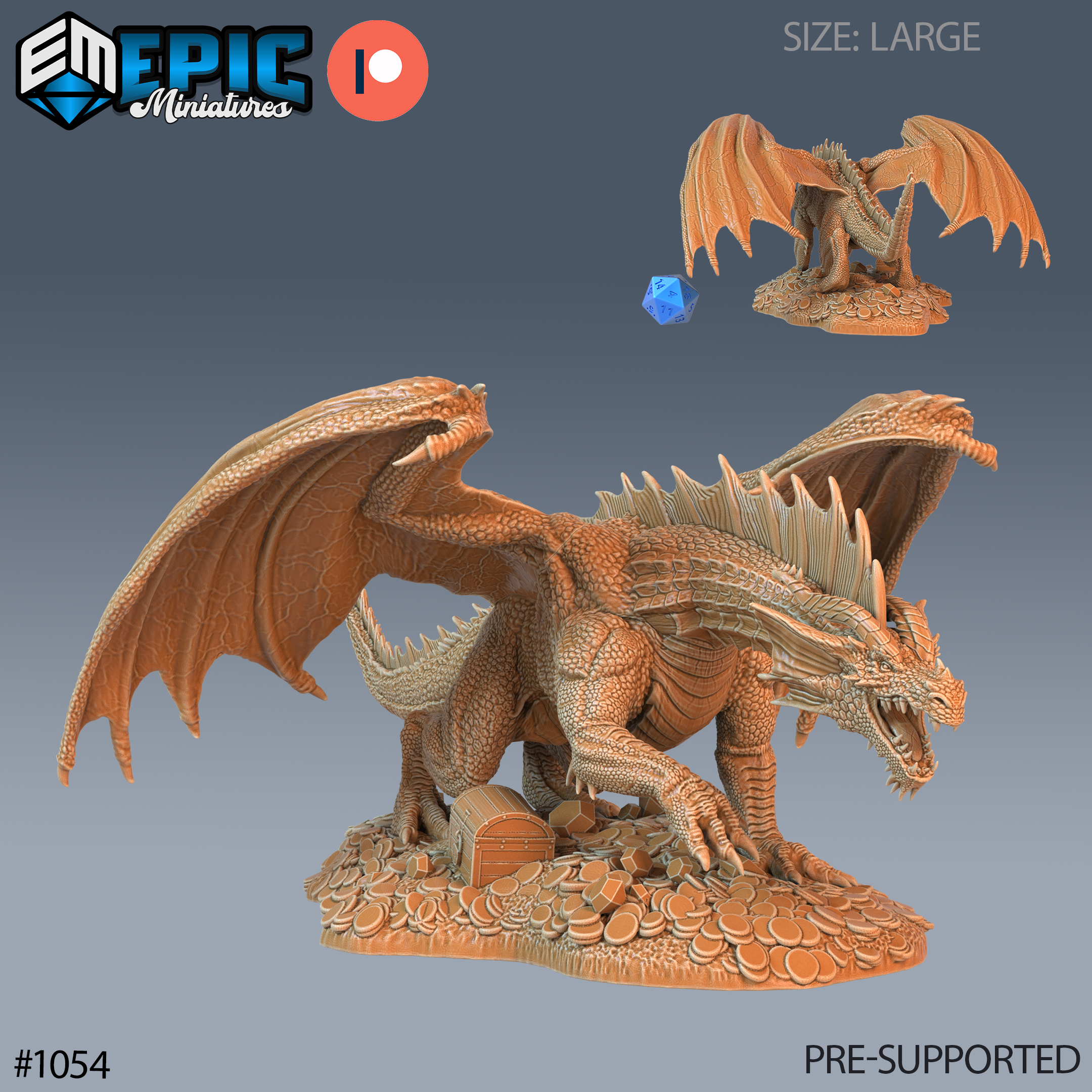 Young Red Dragon Miniature