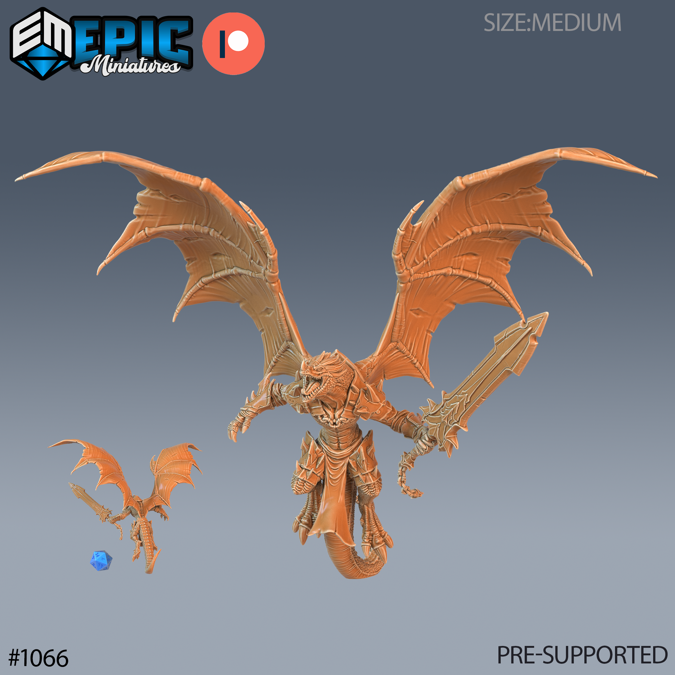 Flying Dragonborn Fantasy Miniatures