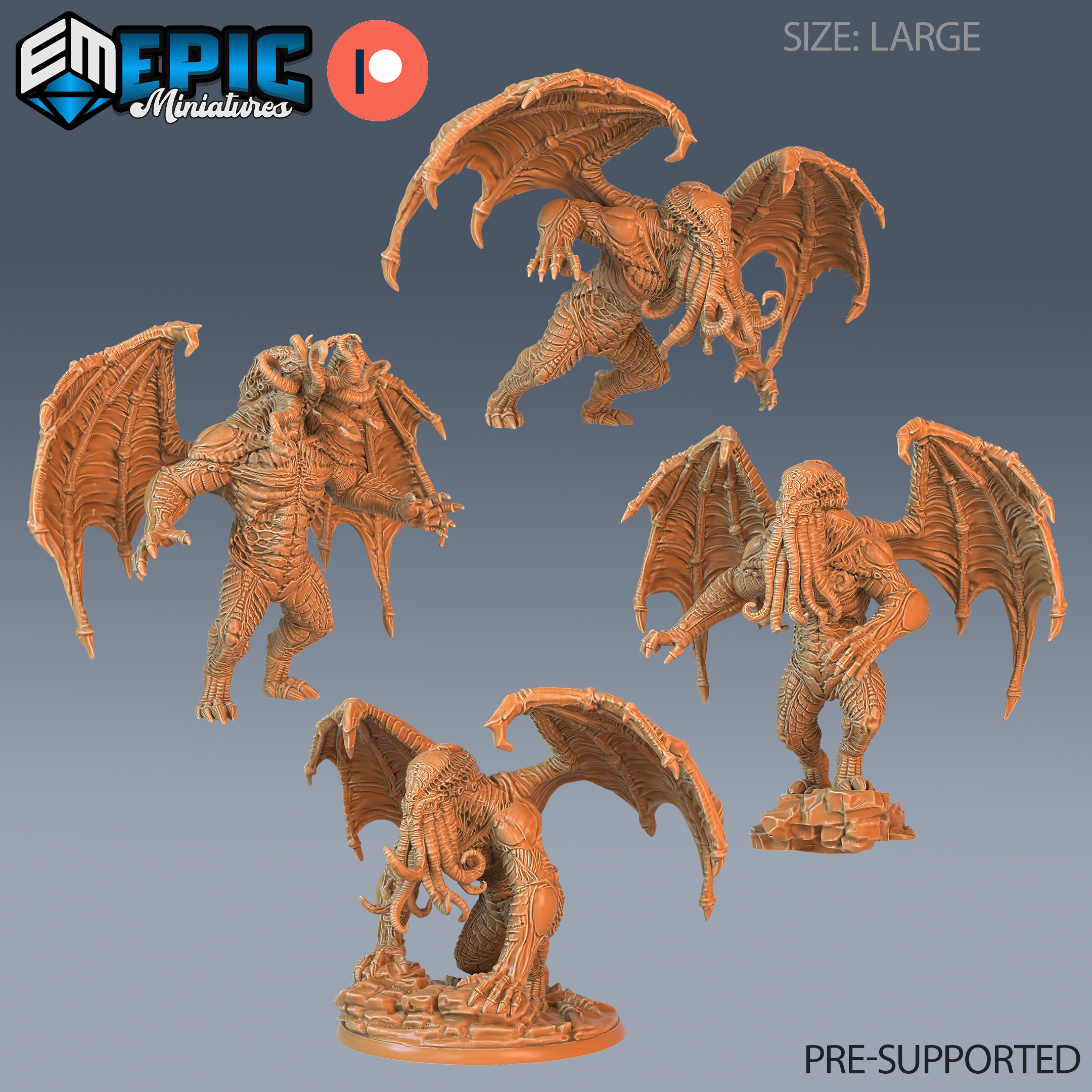 Star Spawn Winged Octopus Miniatures