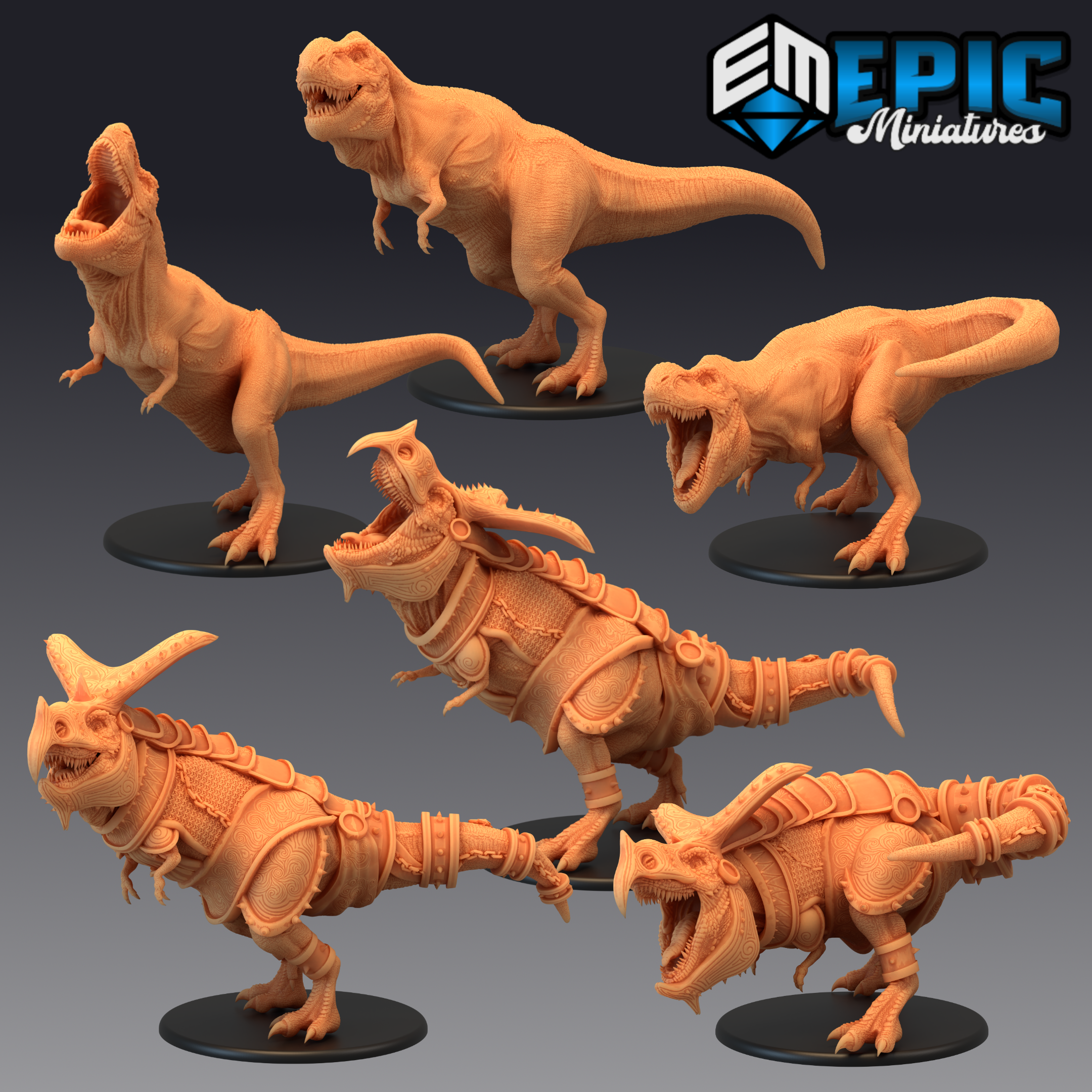 T-Rex Prehistoric Armored Miniatures