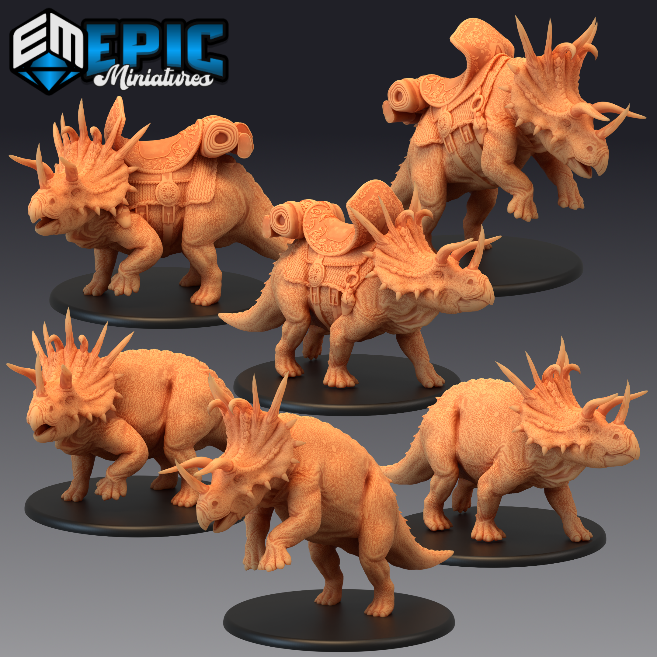 Triceratops Prehistoric Dinosaur Miniatures
